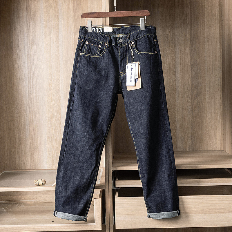 Levis Jeans 501 - 15oz 일본산 블루 셀비지 데님 워싱