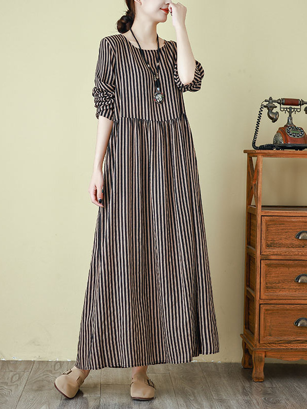 봄 신상 라운드넥 롱 원피스 퍼플 플라워 프린트 휴가  - Linen Dress Wrap 리뷰 및 가격