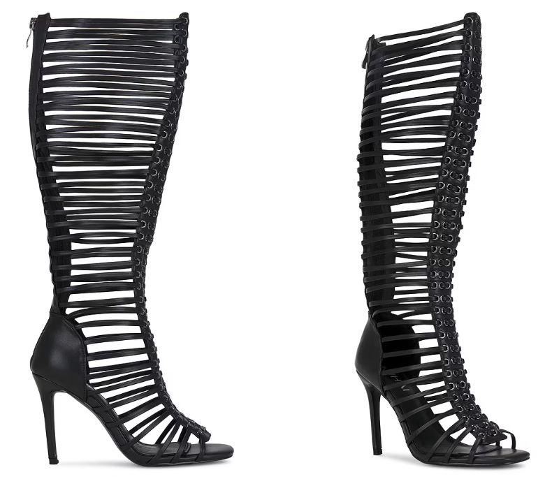 여성 블랙 케이지 스트랩 스틸레토 힐 발목 샌들 부츠  - Sandal Strappy Heeled 리뷰 및 가격