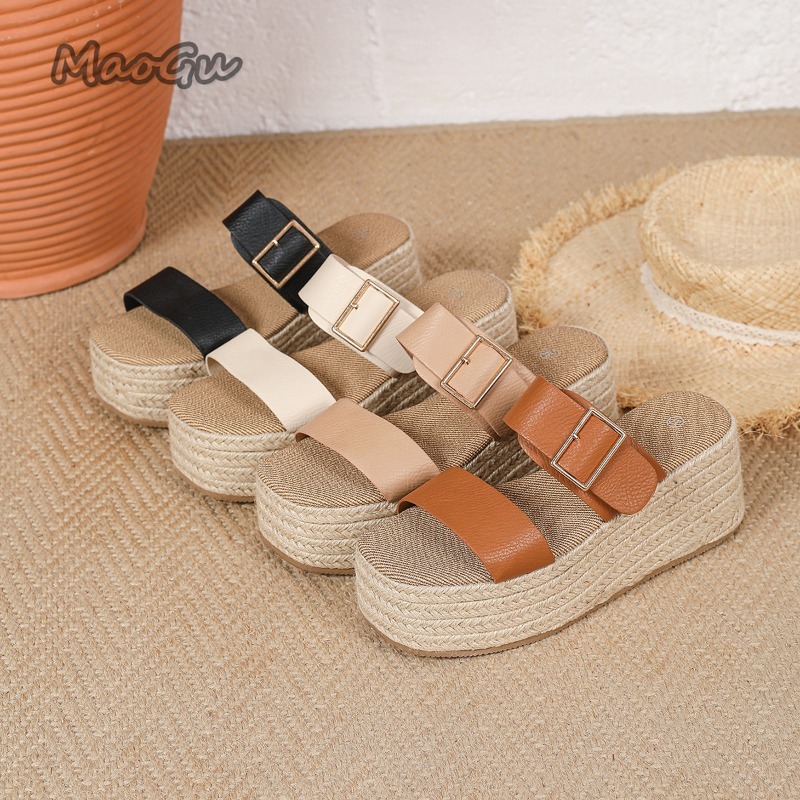 2026 여성용 에스파드리유 플랫폼 슬라이드 샌들 버클 - Wedge Espadrille Women 리뷰 및 가격