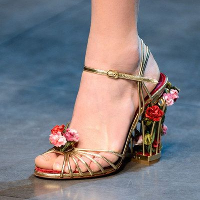 럭셔리 버드 케이지 여성 샌들 골드 메탈릭 가죽 스트랩 - Sandal Strappy Heeled 리뷰 및 가격